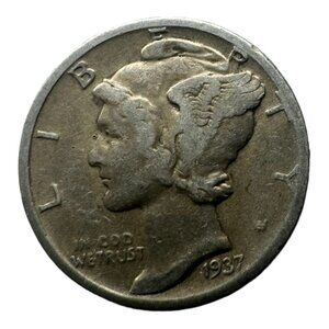 Silver Mercury Dime - 1937